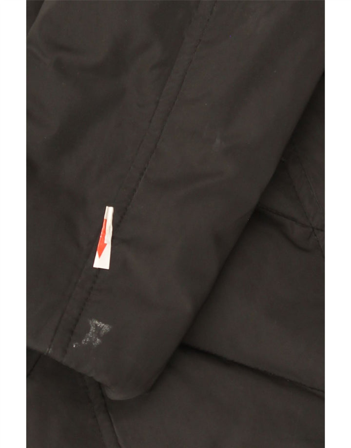 Monsoon Womens Longline Padded Coat UK 10 Small Black Polyester