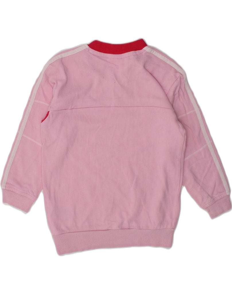 ADIDAS Baby Girls Graphic Sweatshirt Jumper 12-18 Months Pink Cotton | Vintage Adidas | Thrift | Second-Hand Adidas | Used Clothing | Messina Hembry 