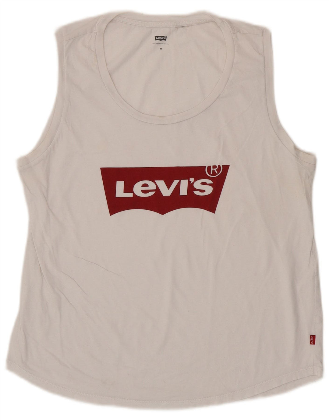 Levi's Womens Graphic Vest Top UK 12 Medium White