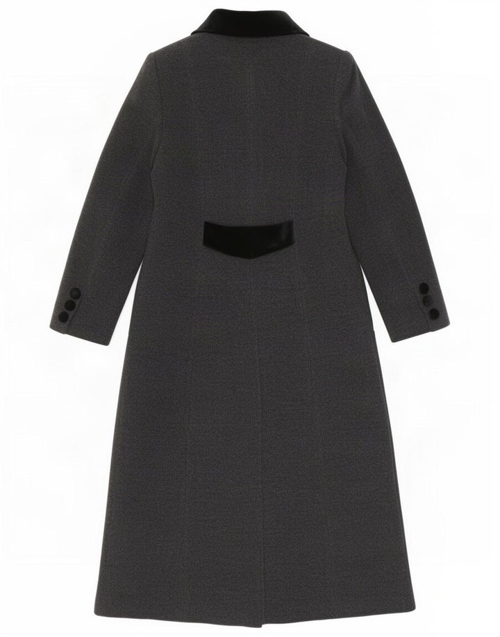 Vintage Womens Overcoat UK 10 Small Grey Wool