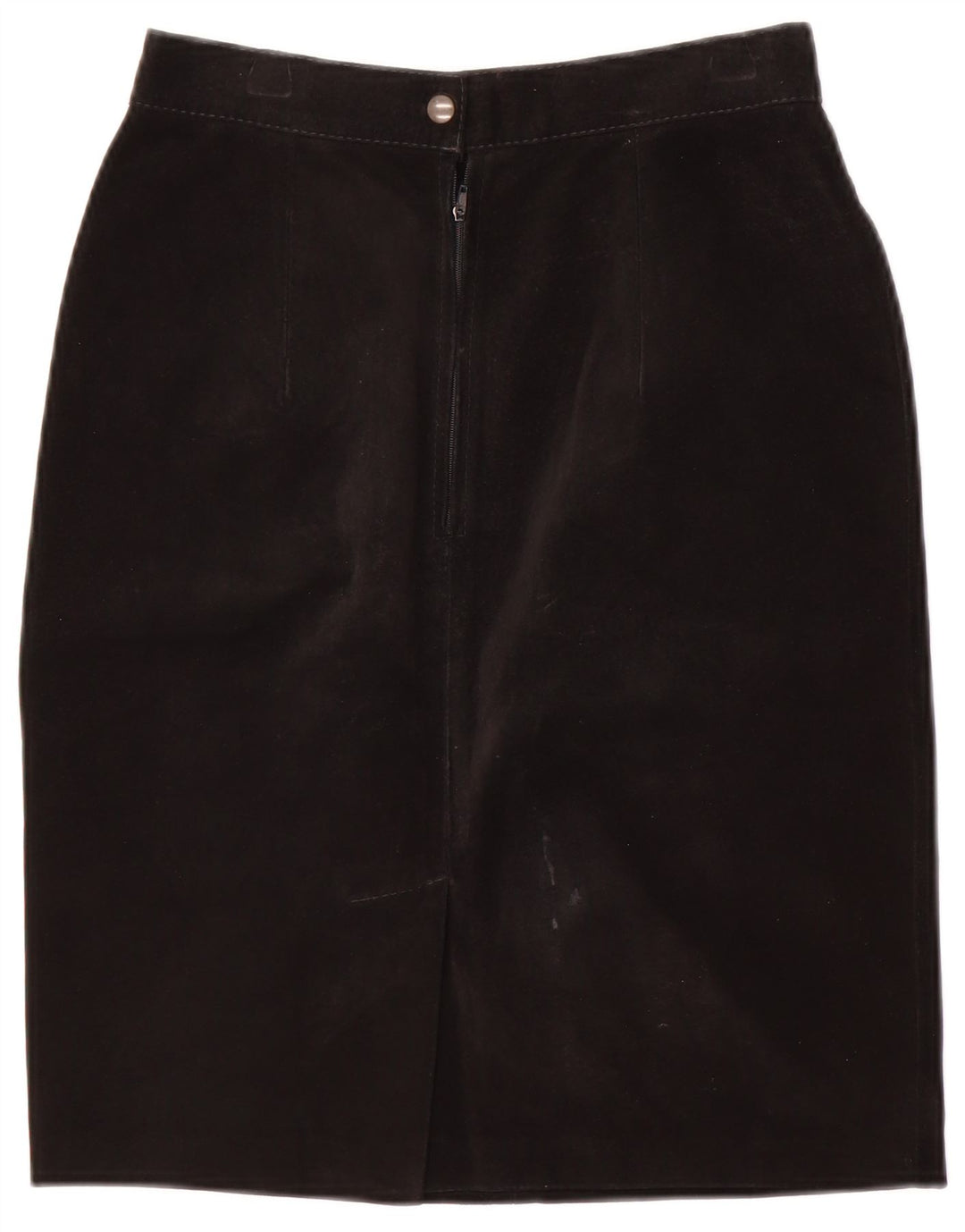 Vintage Womens Suede Skirt IT 40 Small W24  Black