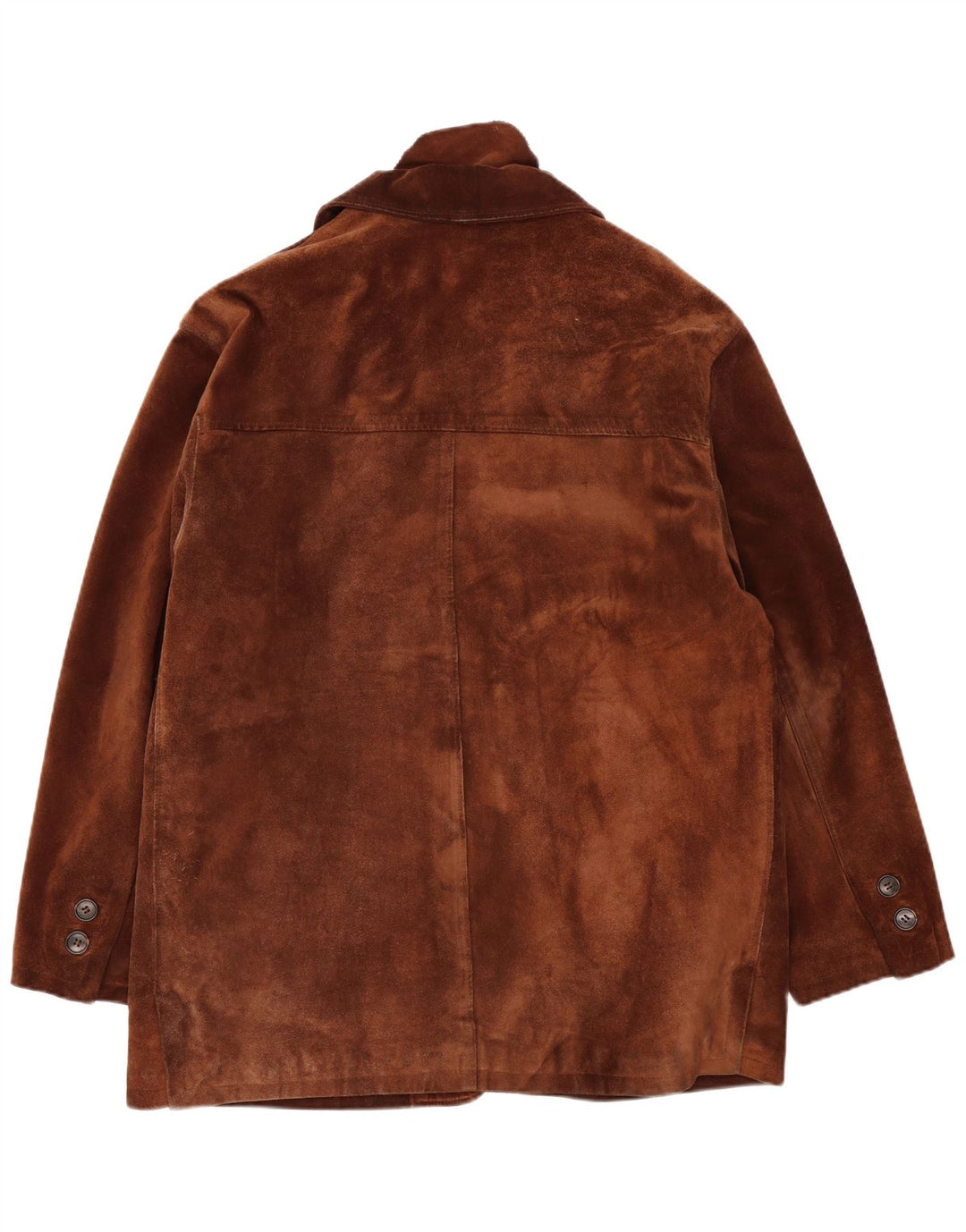 Vintage Mens Suede Overcoat UK 40 Large Brown Leather