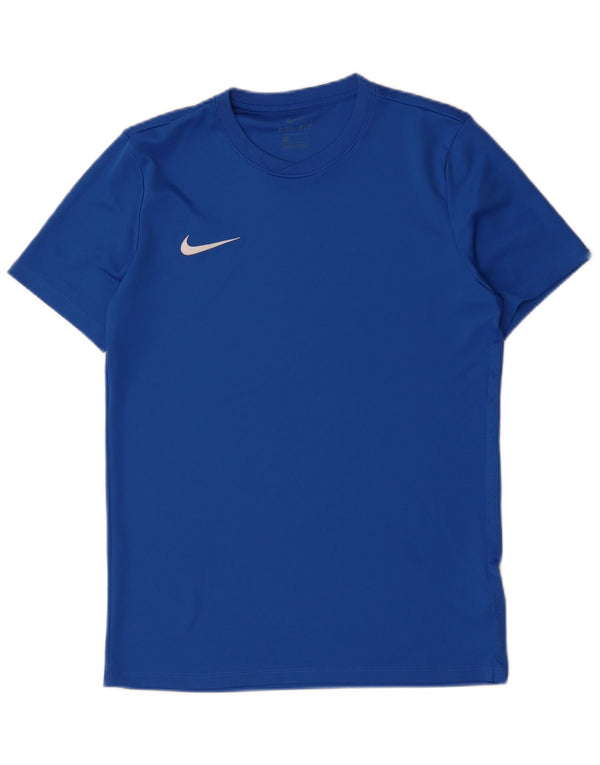 NIKE Mens Dri Fit T-Shirt Top Medium Blue Polyester