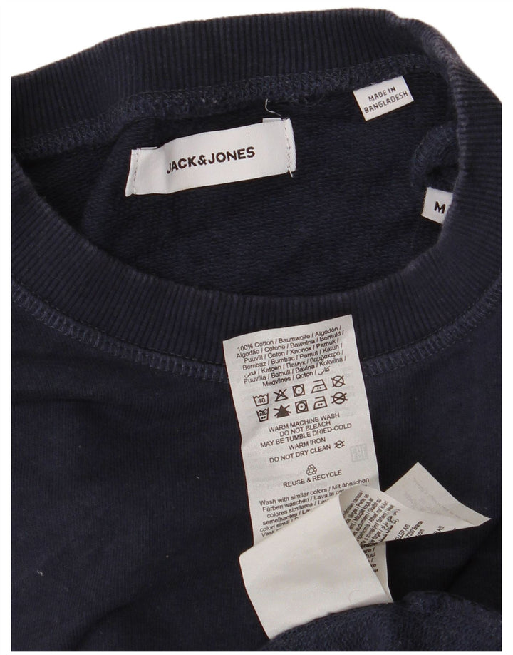 Jack & Jones Mens Sweatshirt Jumper Medium Navy Blue Cotton