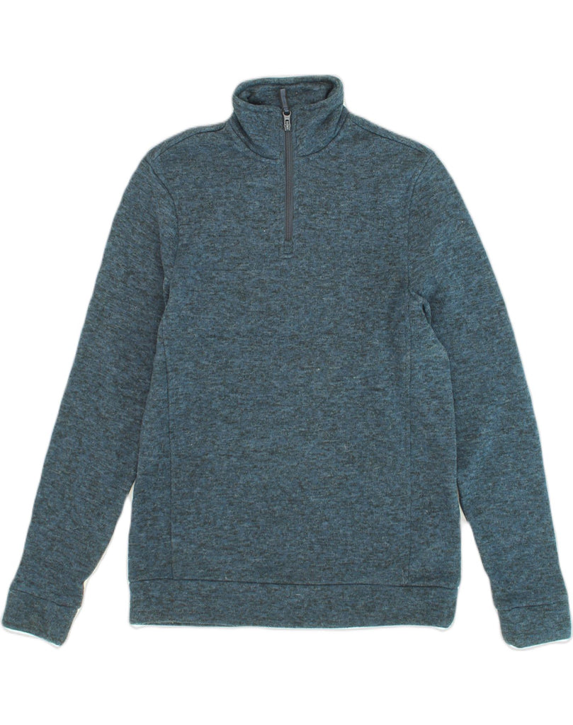 MOUNTAIN WAREHOUSE Mens Zip Neck Jumper Sweater Small Blue Flecked | Vintage Mountain Warehouse | Thrift | Second-Hand Mountain Warehouse | Used Clothing | Messina Hembry 