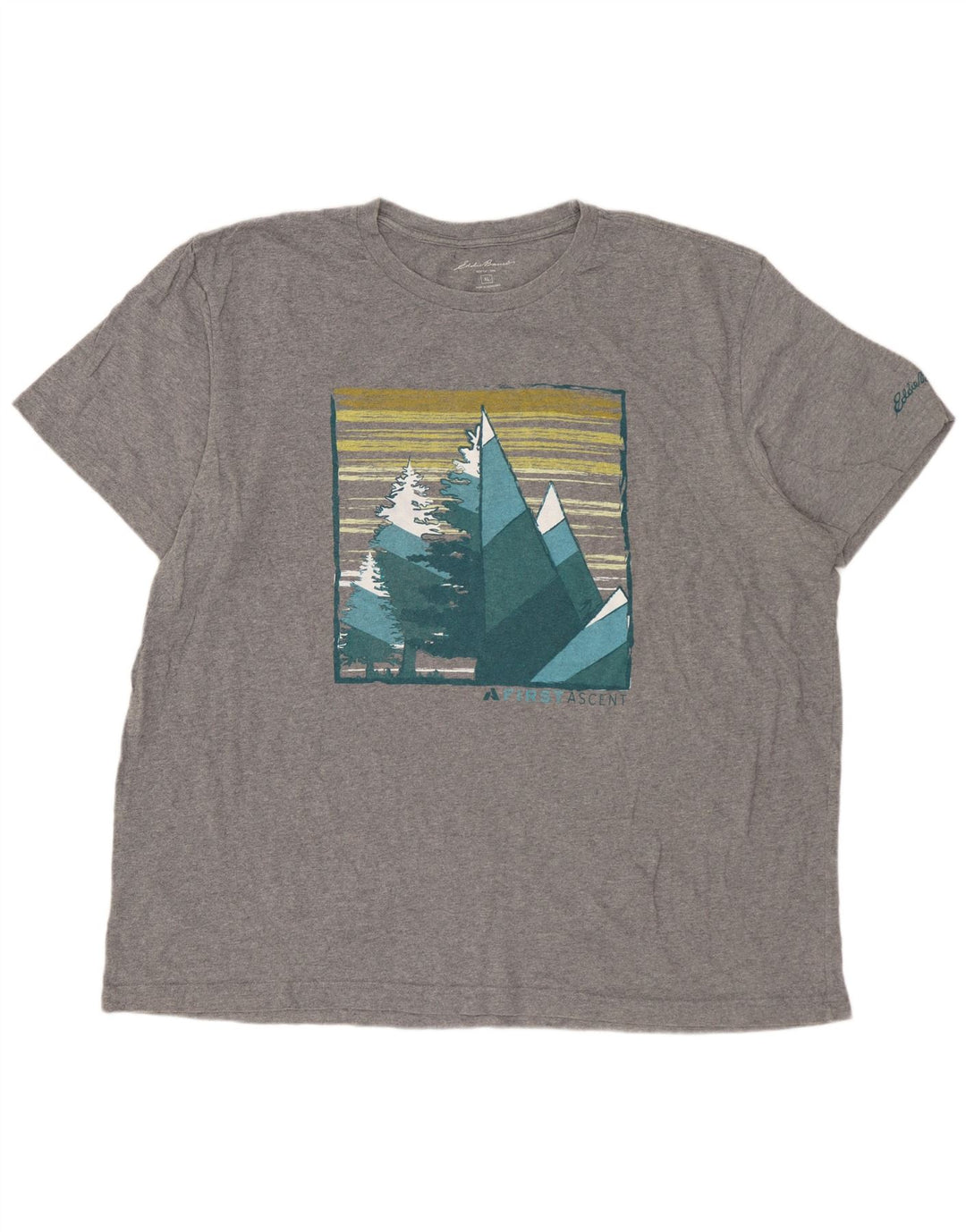 EDDIE BAUER Mens Graphic T-Shirt Top XL Grey Cotton