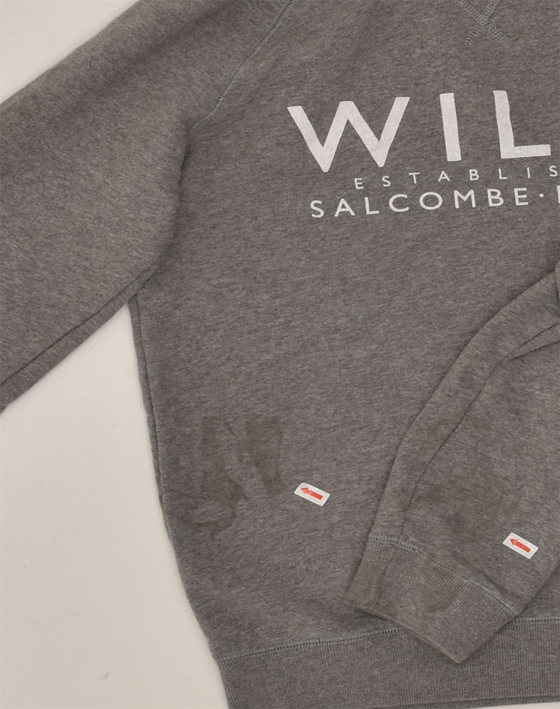 JACK WILLS Mens Graphic Sweatshirt Jumper XS Grey Cotton | Vintage Jack Wills | Thrift | Second-Hand Jack Wills | Used Clothing | Messina Hembry 