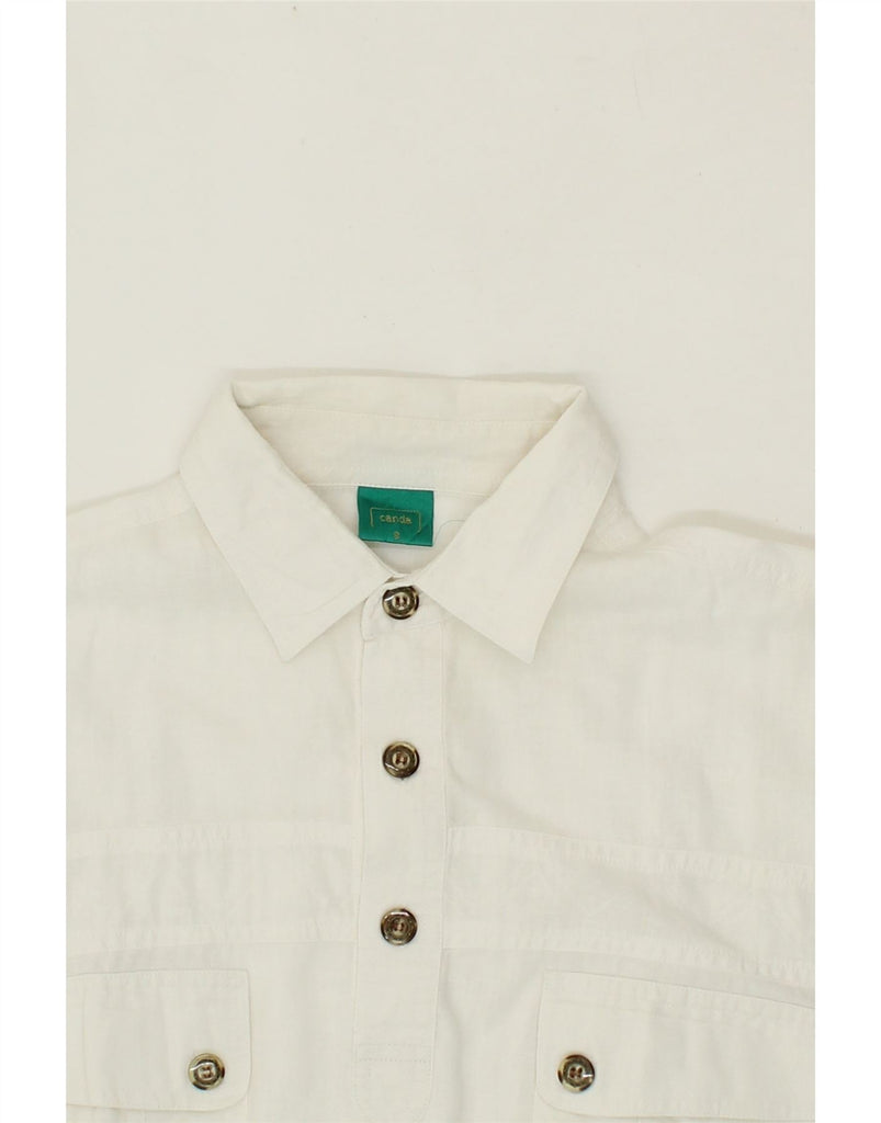 CANDA Mens Short Sleeve Pullover Shirt Small White Vintage Canda and Second-Hand Canda from Messina Hembry 