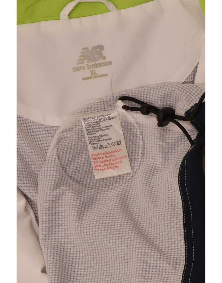 New Balance Mens Tracksuit Top Jacket XL White Colourblock Polyester