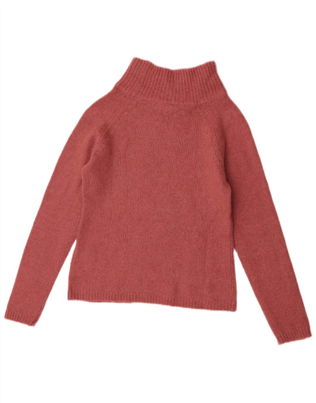 Fred Perry Womens Crop Turtle Neck Jumper Sweater UK 10 Small Pink