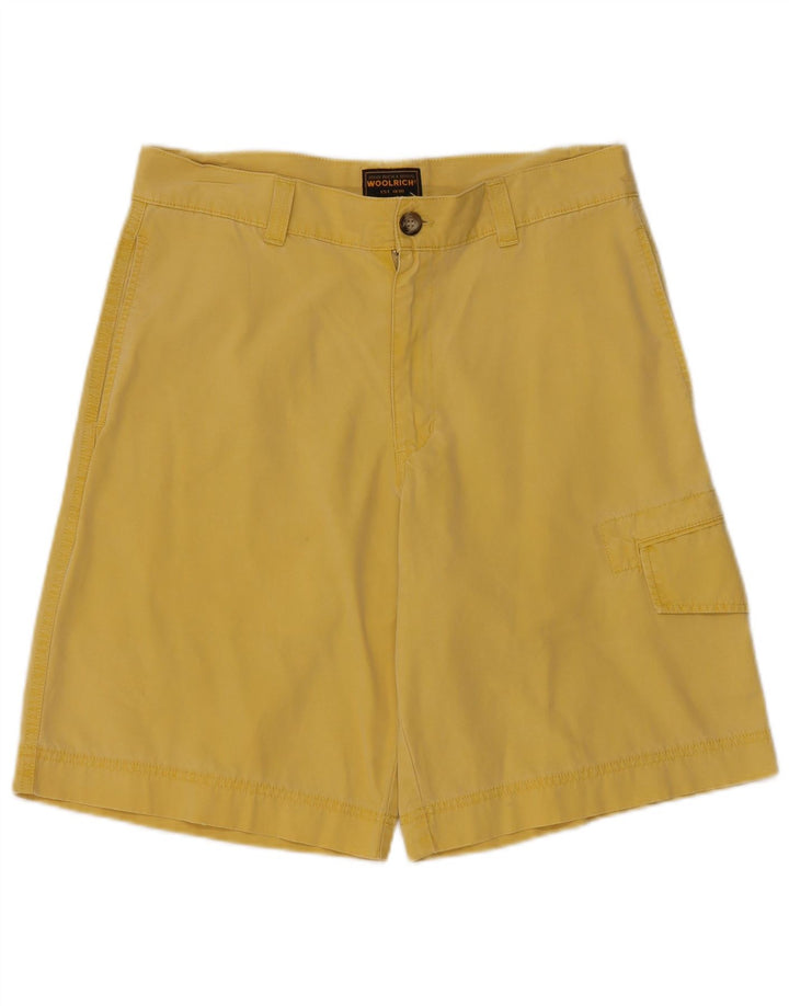 Woolrich Mens Cargo Shorts W32 Medium Yellow Cotton