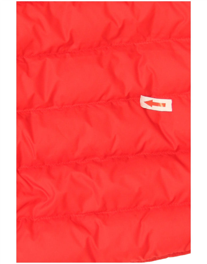Adidas Womens Hooded Padded Jacket UK 8 Small Red Polyamide
