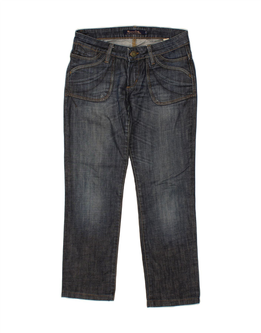 MASSIMO DUTTI Womens Straight Jeans W29 L27 Blue Cotton Vintage Massimo Dutti and Second-Hand Massimo Dutti from Messina Hembry 