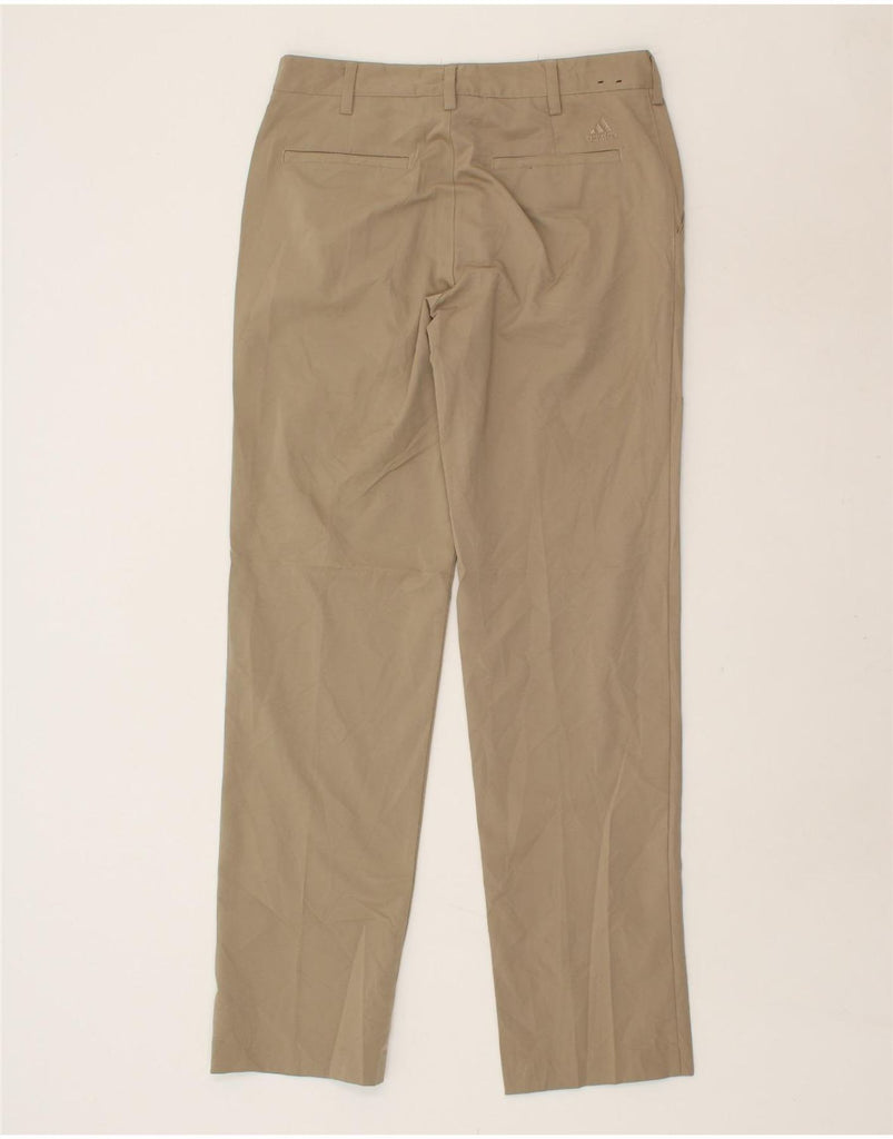 ADIDAS Mens Straight Chino Trousers W32 L34  Brown Polyester | Vintage Adidas | Thrift | Second-Hand Adidas | Used Clothing | Messina Hembry 