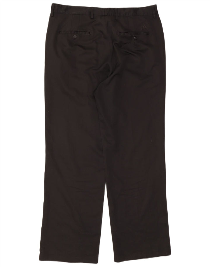 Adidas Mens Climalite Straight Chino Trousers W38 L32 Black Polyester
