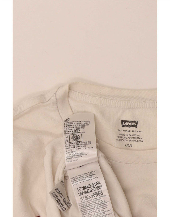 Levi's Mens Graphic T-Shirt Top Large White Cotton
