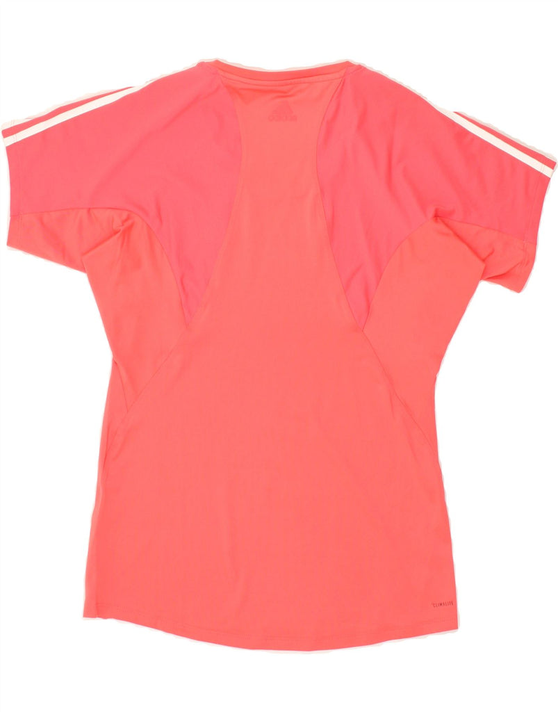 ADIDAS Womens T-Shirt Top UK 10 Small Pink Polyester | Vintage Adidas | Thrift | Second-Hand Adidas | Used Clothing | Messina Hembry 