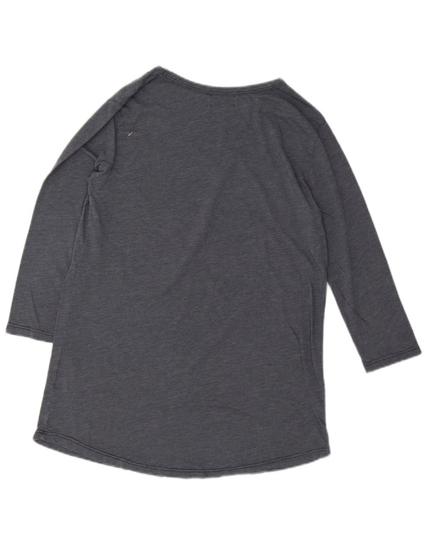 Converse Womens Graphic Top 3/4 Sleeve UK 14 Medium Grey Cotton