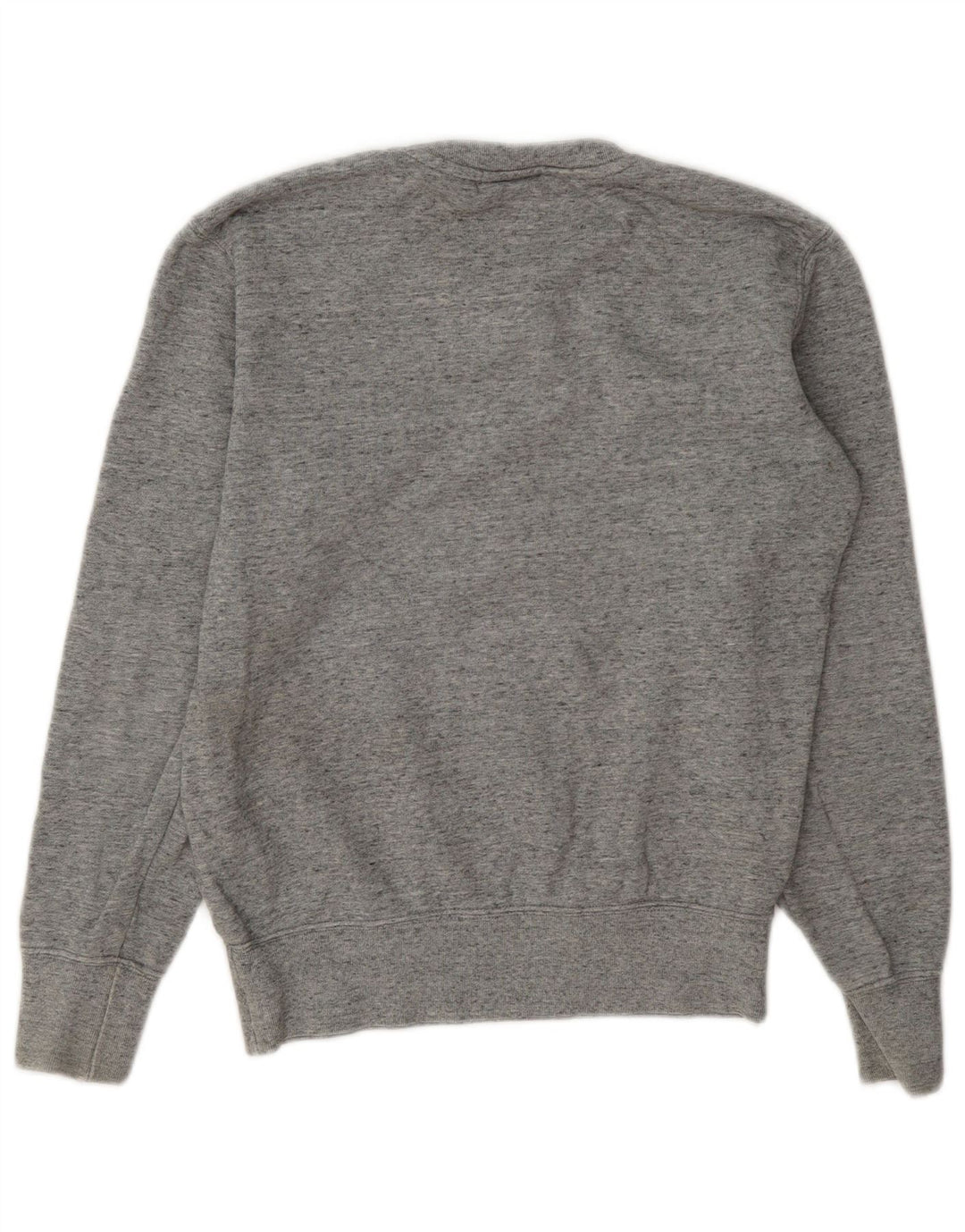 Champion Womens Graphic Oversized Sweatshirt Jumper UK 6 XS Grey Flecked