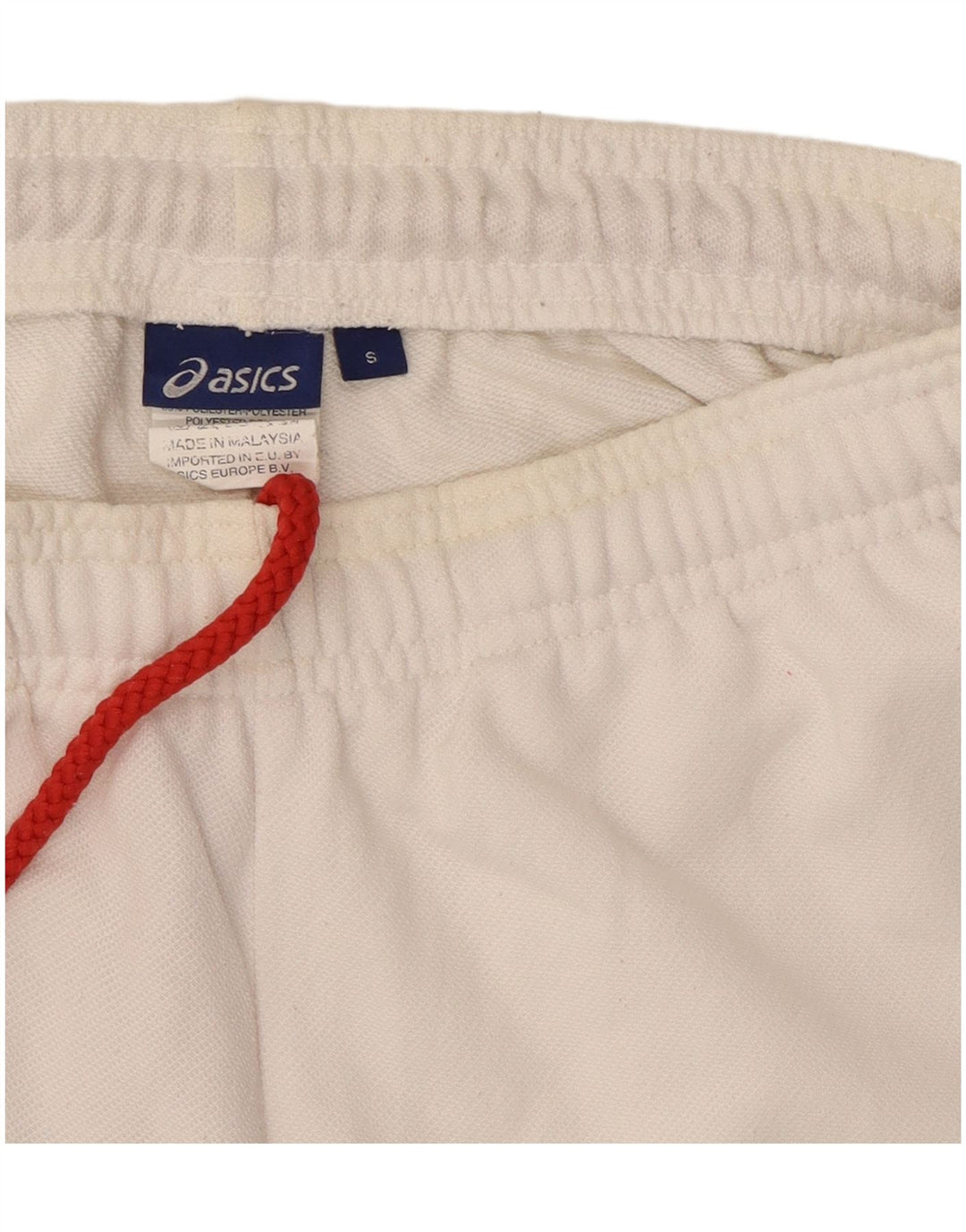 Asics Womens Graphic Tracksuit Trousers Joggers UK 8 Small White Polyester