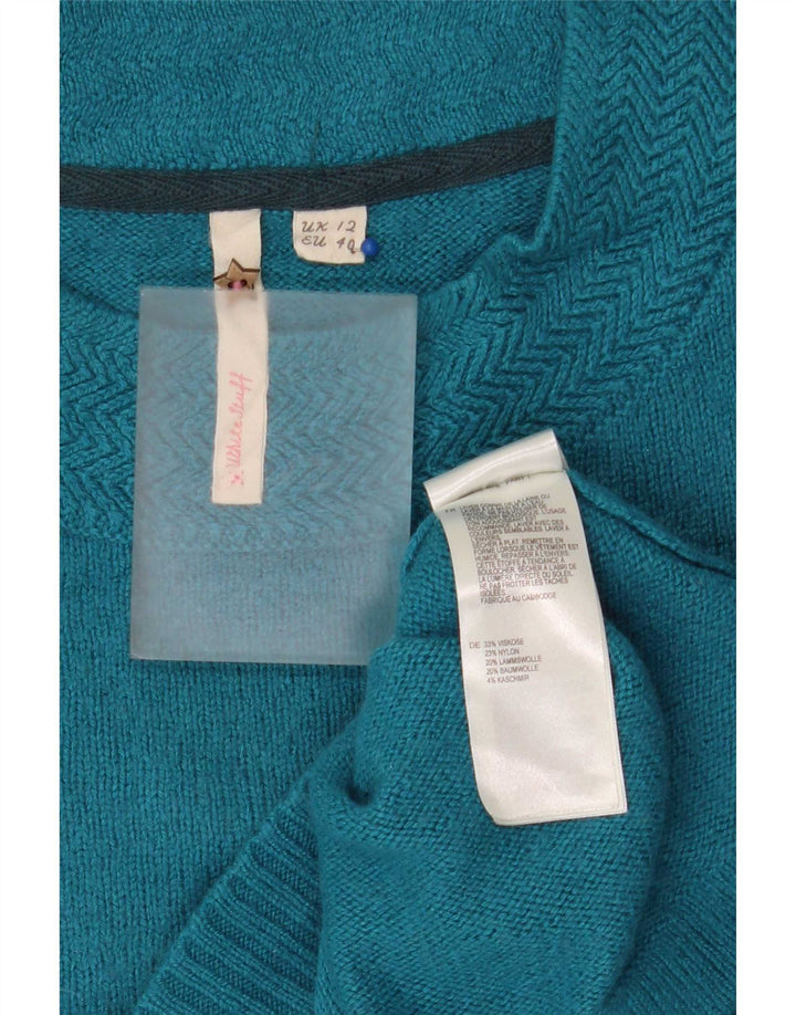 White Stuff Womens Crew Neck Jumper Sweater UK 12 Medium Blue Viscose