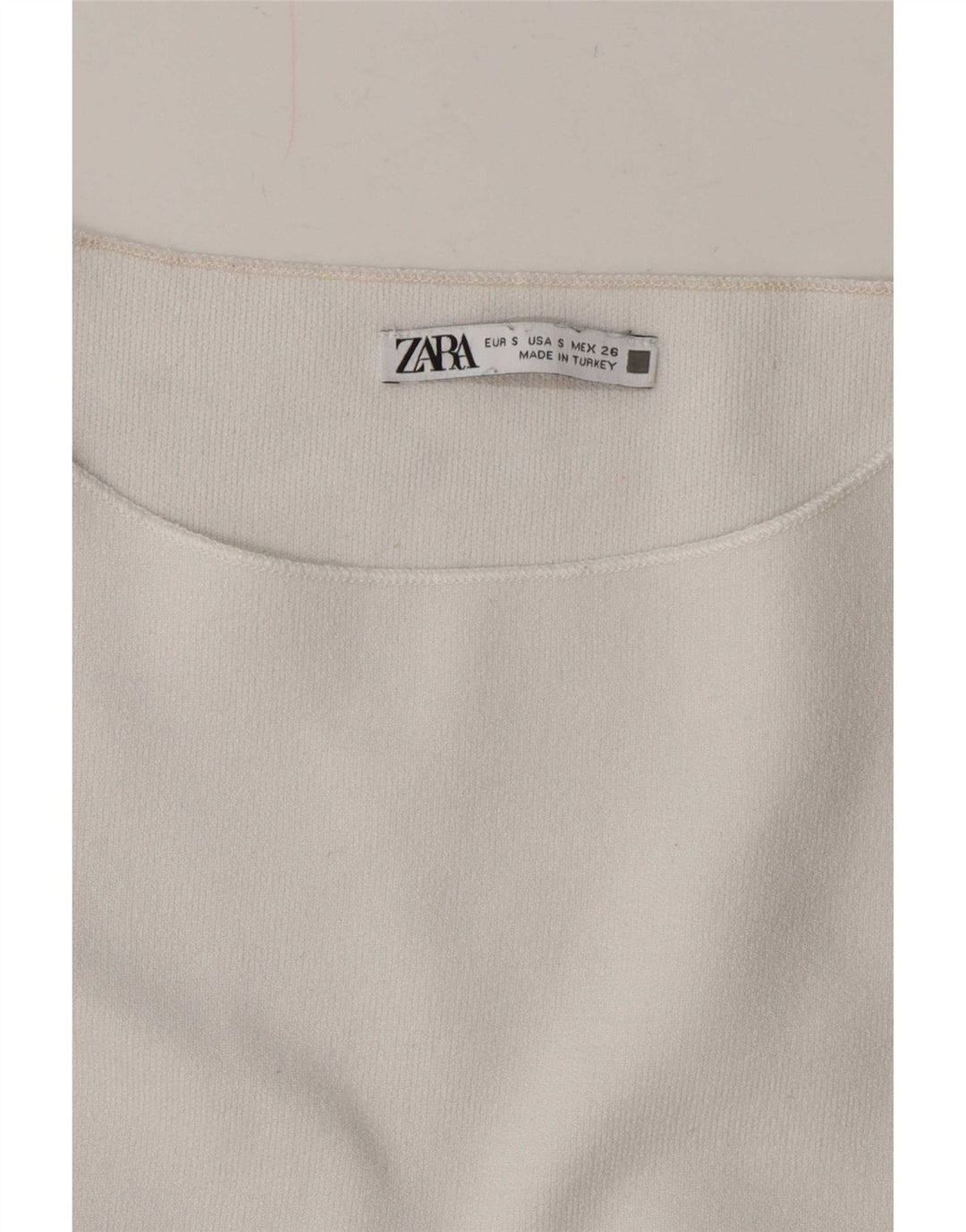 Zara Womens Crop Batwing Blouse Top UK 8 Small White