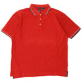 Gap Mens Polo Shirt Large Red Striped Cotton