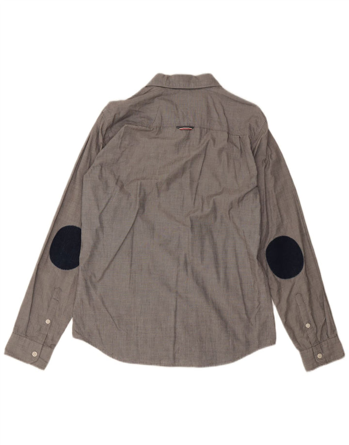 Tommy Hilfiger Mens Regular Fit Shirt Medium Grey Cotton