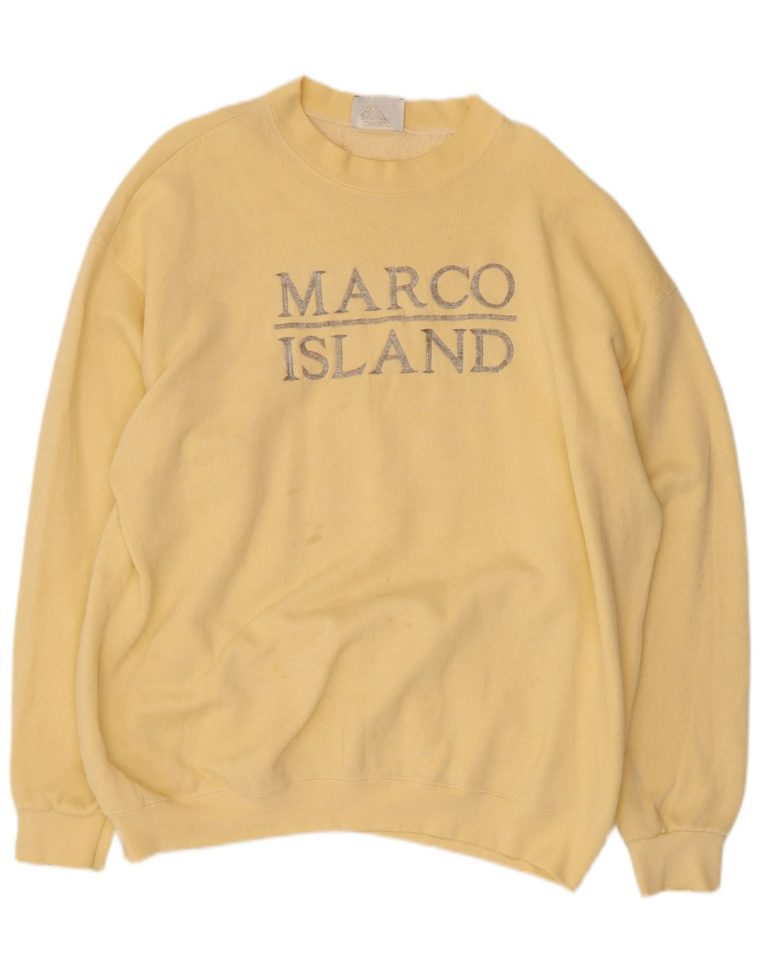 LEE Mens Graphic Sweatshirt Jumper XL Yellow Cotton
