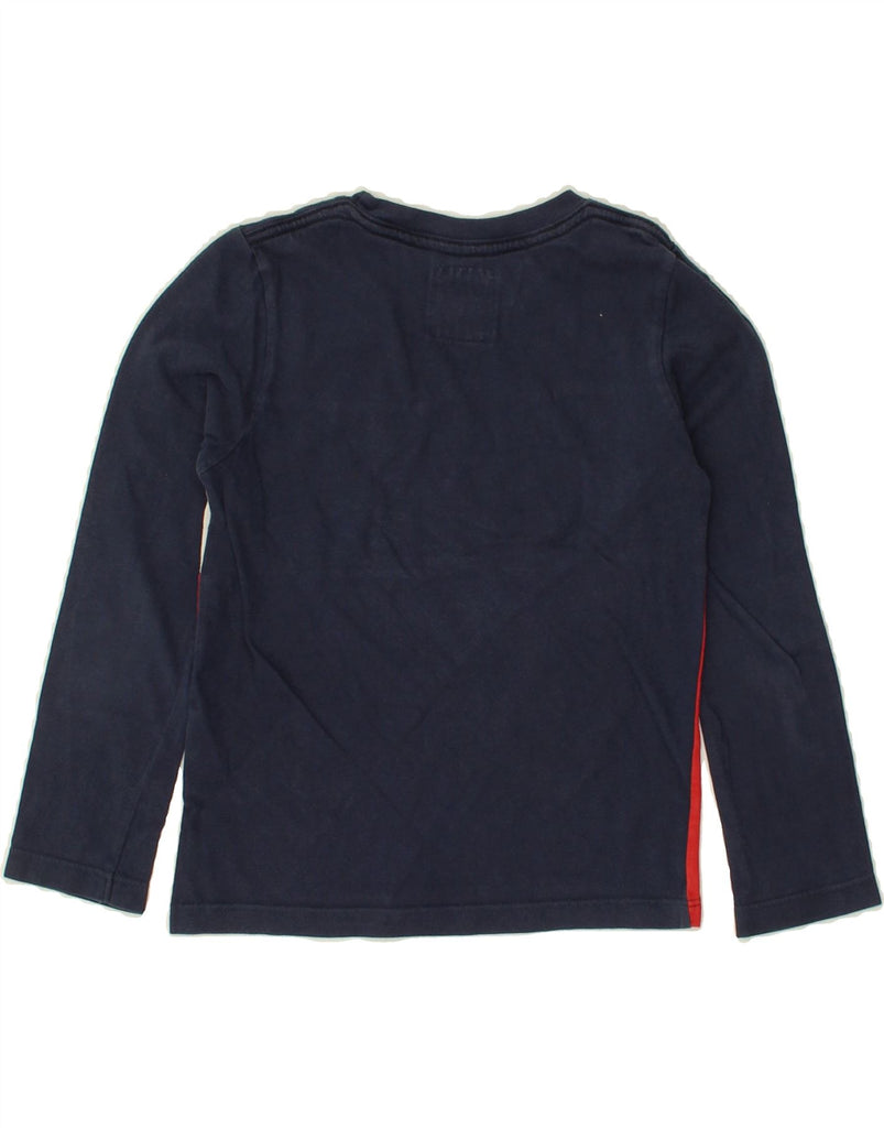 LEVI'S Boys Graphic Top Long Sleeve 9-10 Years Navy Blue Colourblock | Vintage Levi's | Thrift | Second-Hand Levi's | Used Clothing | Messina Hembry 