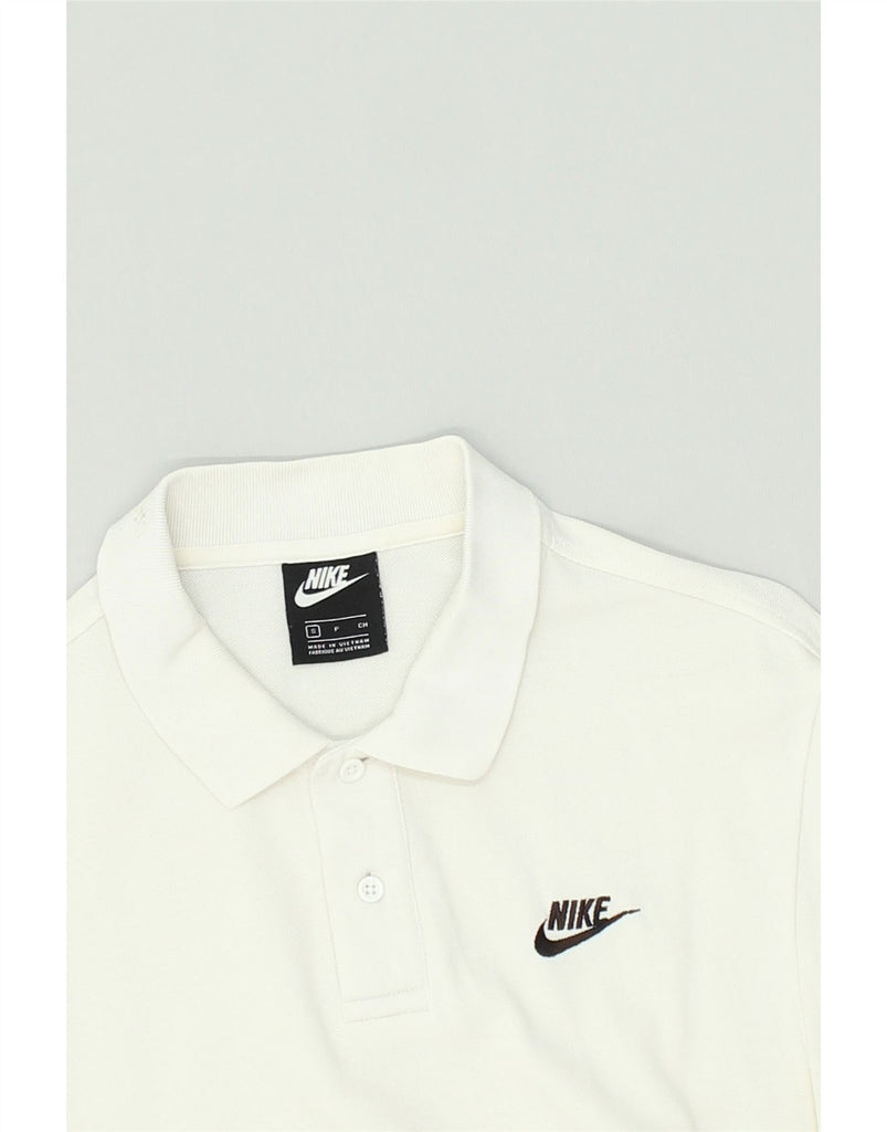 NIKE Mens Polo Shirt Small White Cotton | Vintage Nike | Thrift | Second-Hand Nike | Used Clothing | Messina Hembry 