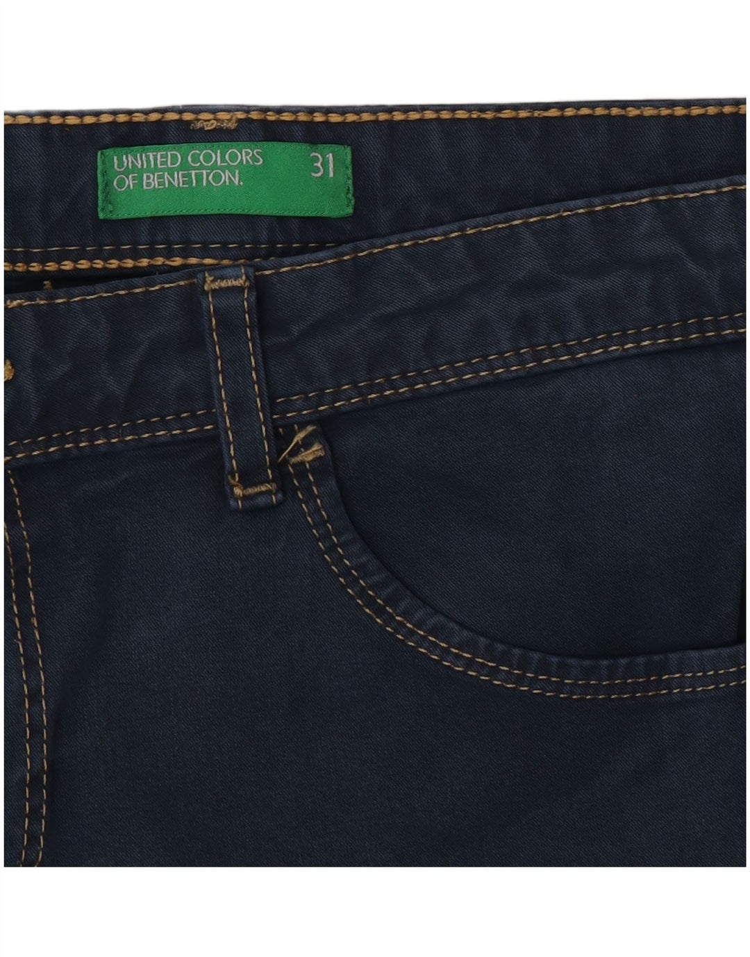 Benetton Womens Skinny Jeans W31 L30 Navy Blue