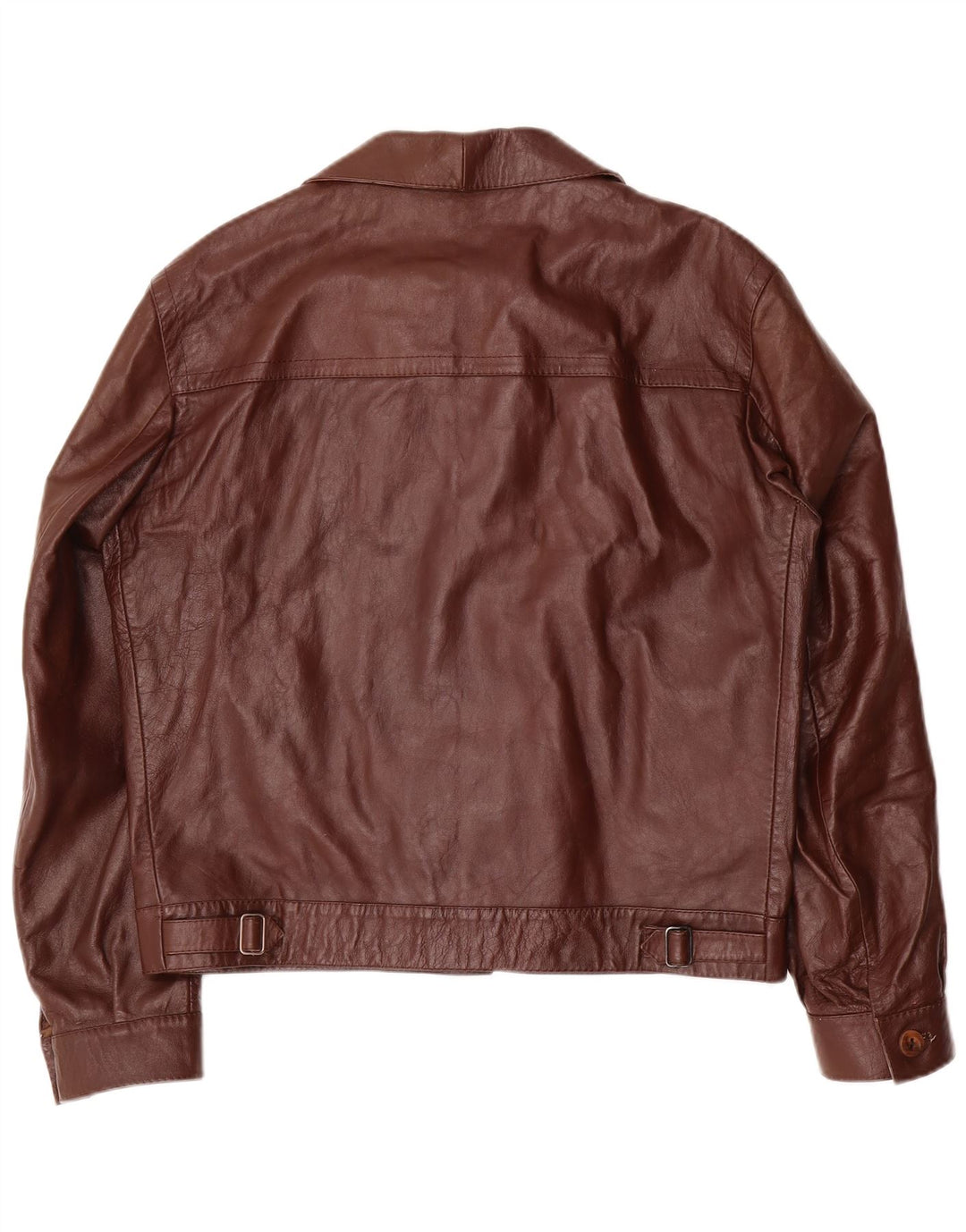 VINTAGE Mens Leather Jacket UK 38 Medium Brown