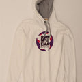 REPLAY Mens Graphic Hoodie Jumper Large White Cotton Vintage Replay and Second-Hand Replay from Messina Hembry 