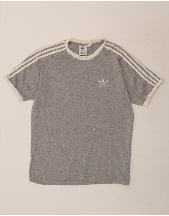 Adidas Mens T-Shirt Top Large Grey Cotton