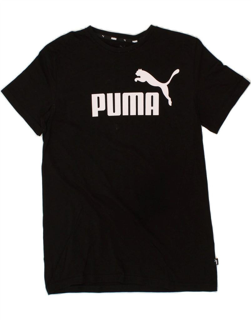 PUMA Boys Graphic T-Shirt Top 15-16 Years Black Cotton | Vintage Puma | Thrift | Second-Hand Puma | Used Clothing | Messina Hembry 