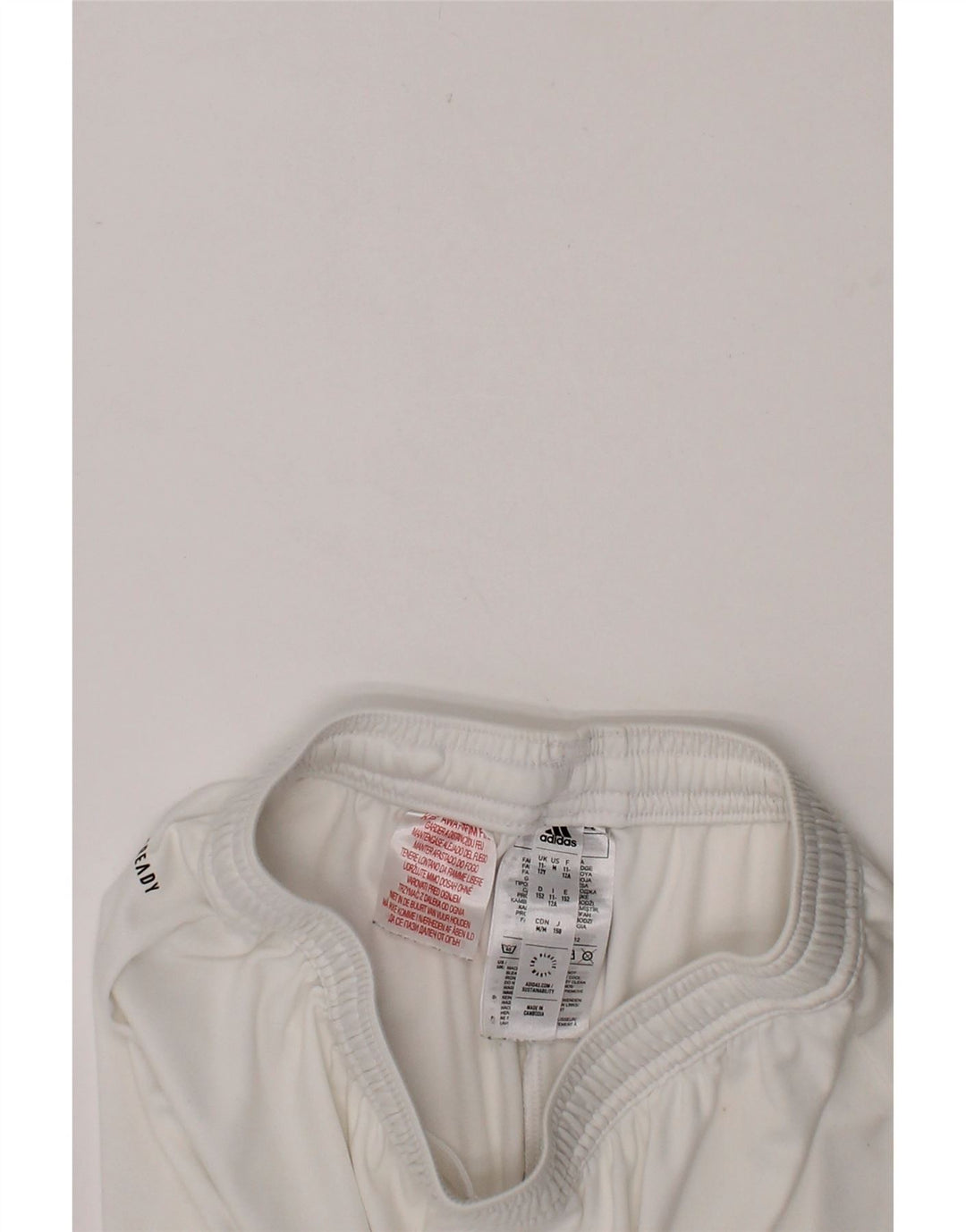 ADIDAS Boys Aeroready Sport Shorts 11-12 Years  White Polyester Vintage Adidas and Second-Hand Adidas from Messina Hembry 