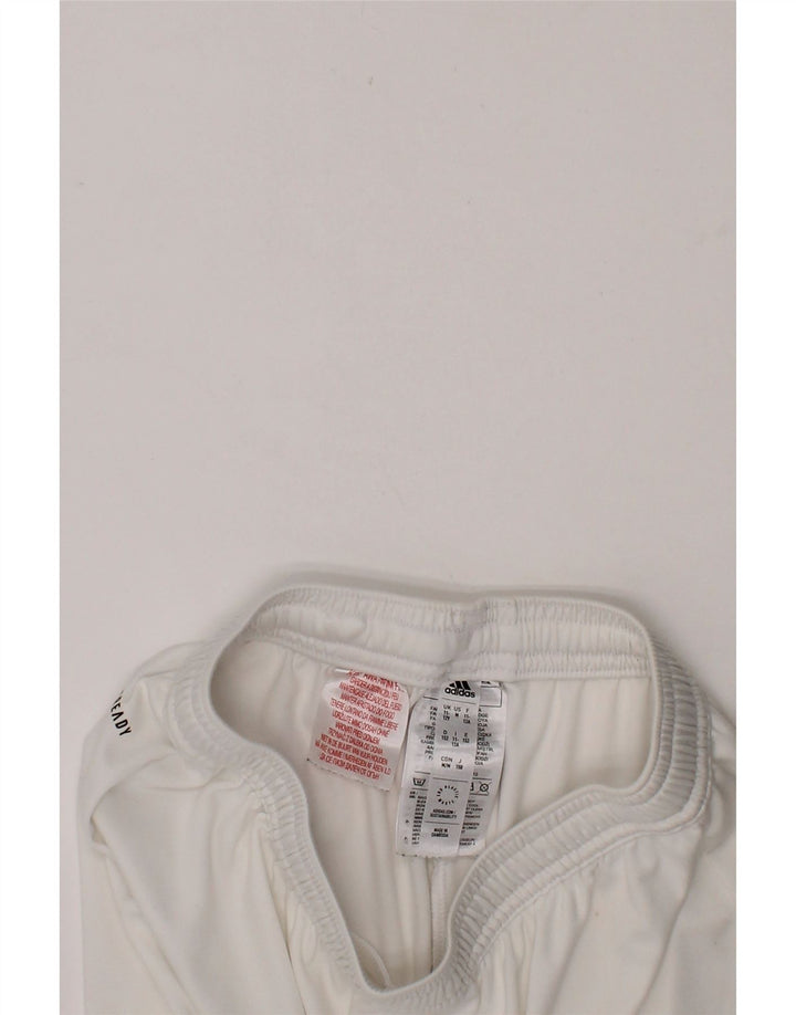 ADIDAS Boys Aeroready Sport Shorts 11-12 Years  White Polyester Vintage Adidas and Second-Hand Adidas from Messina Hembry 