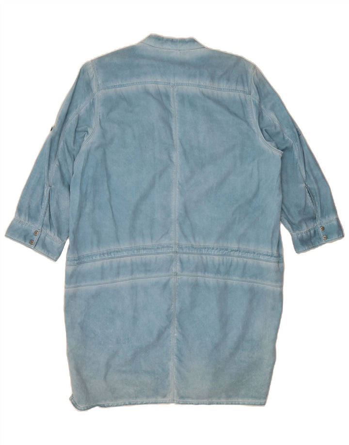 G-STAR Womens 3/4 Sleeve Basic Dress UK 14 Medium Blue Lyocell Vintage G-Star and Second-Hand G-Star from Messina Hembry 