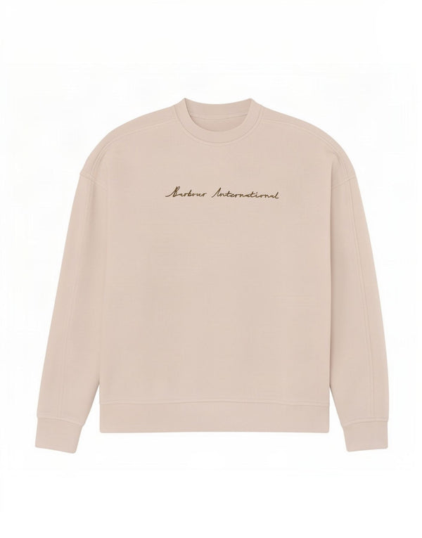Barbour Womens Graphic Oversized Sweatshirt Jumper UK 10 Small White Cotton