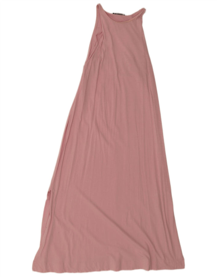 Zara Womens Sleeveless Maxi Dress UK 12 Medium Pink