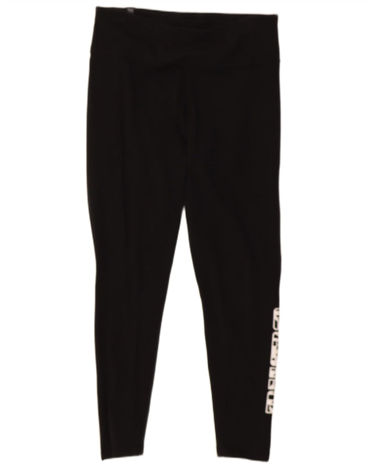 Puma Womens Graphic Crop Leggings UK 12 Medium Black Cotton