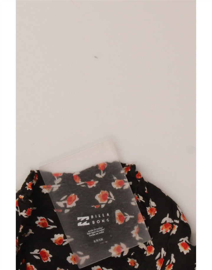 Billabong Womens Oversized Shirt Blouse UK 10 Small Brown Floral