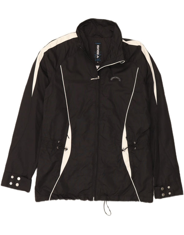 Brugi Mens Rain Jacket UK 38 Medium Black Colourblock Polyamide