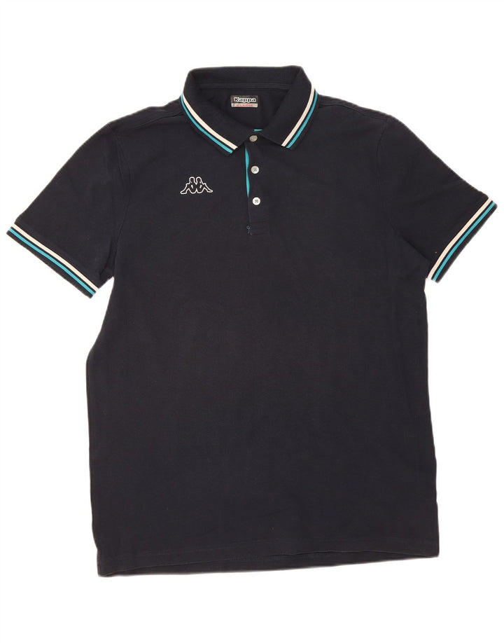 KAPPA Mens Polo Shirt XL Navy Blue Cotton