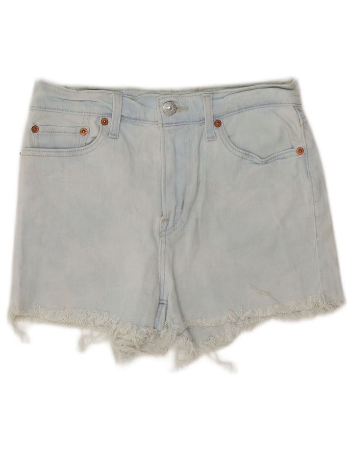Levi's Womens High Waist Denim Shorts W27 Small Blue Cotton