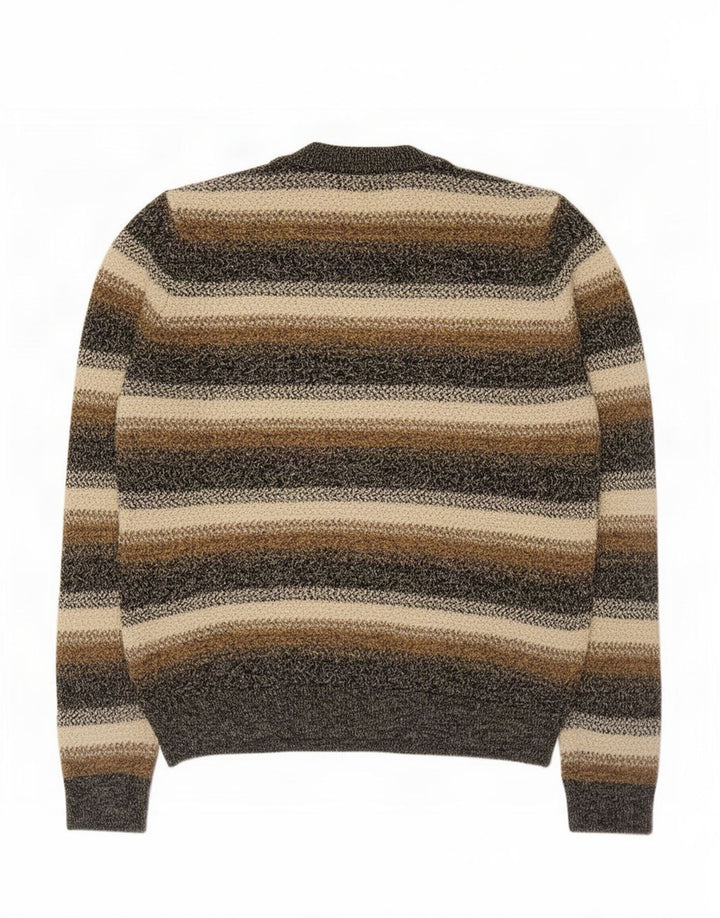 Marks & Spencer Mens Crew Neck Jumper Sweater Medium Multicoloured Striped