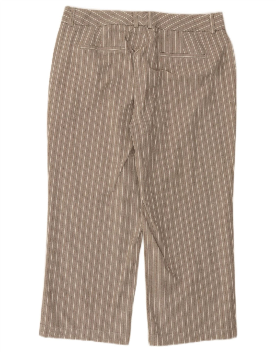 DOCKERS Womens Capri Trousers US 10 Large W30 L22 Grey Striped Cotton