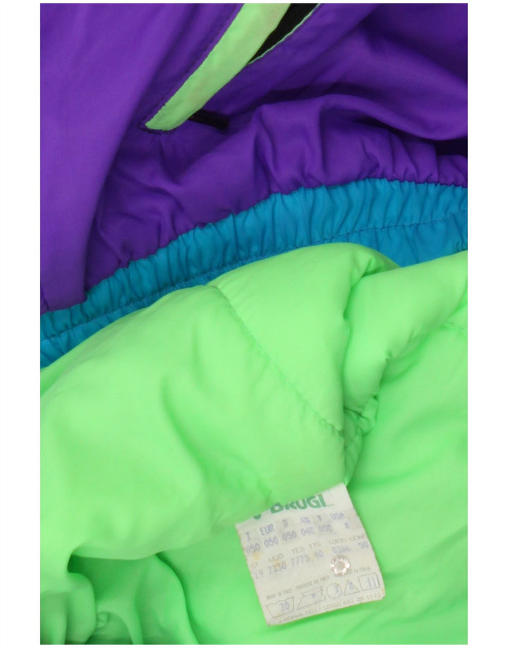 Brugi Mens Ski Jacket UK 40 Large Purple Colourblock Nylon