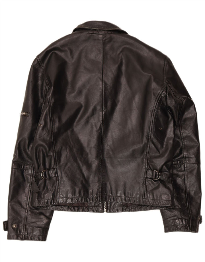 Conbipel Mens Leather Jacket IT 50 Large Black